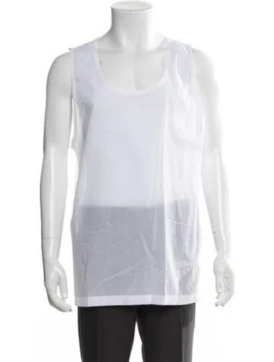 Pre-owned Hermes Scoop Neck Sleeveless T-shirt In White