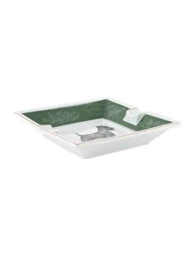 Pre-owned Hermes Scottish Terrier Ashtray In Green