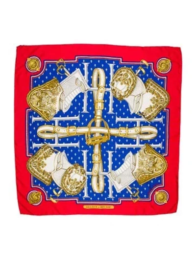 Pre-owned Hermes Selles A Housse Silk Scarf In Multi