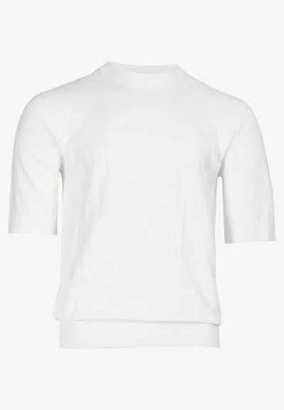 Pre-owned Hermes Selles En Fragments Short-sleeved T-shirt In White