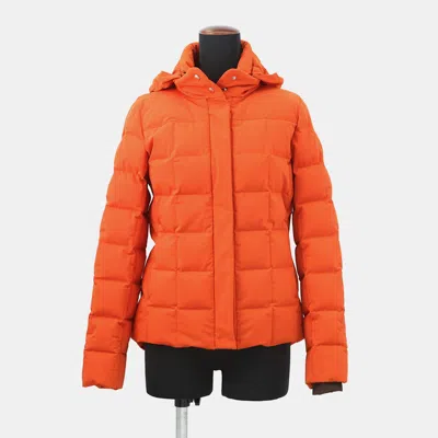 Pre-owned Hermes Sellier Down Jacket Size M Orange