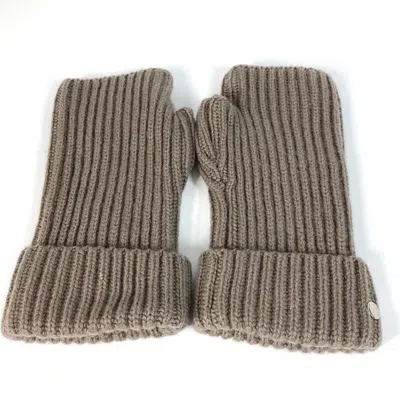 Pre-owned Hermes Sellier Gray Cashmere Mohair Warm Gloves ()