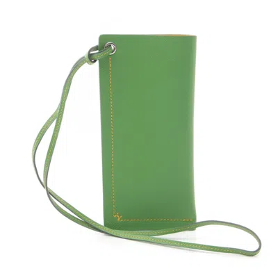 Pre-owned Hermes Sellier Vert Epsom Leather Pouch () In Multi