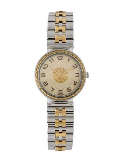 Pre-owned Hermes Sellier Watch, 25mm In Multi