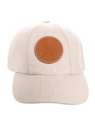 Pre-owned Hermes Serena Eperon D'or Cap In Neutral