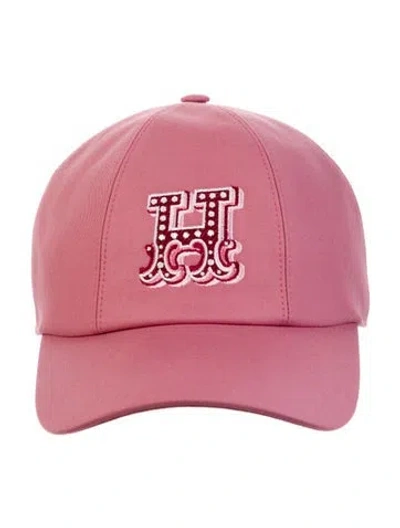 Pre-owned Hermes Serena H Electrique Cap In Pink