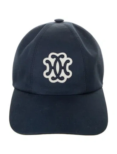 Pre-owned Hermes Serena Lift Baseball Cap In Blue
