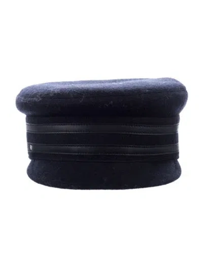 Pre-owned Hermes Serie Saint-malo Cap In Blue