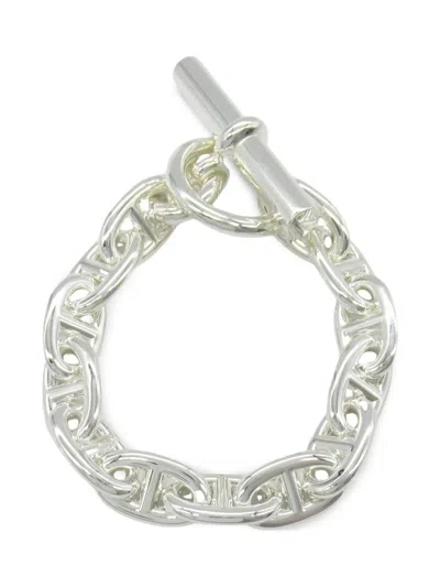 Pre-owned Hermes 2020s Shane Dunkle Mm Bracelet In Silver