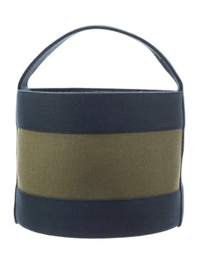 Pre-owned Hermes Sherwood Basket In Blue