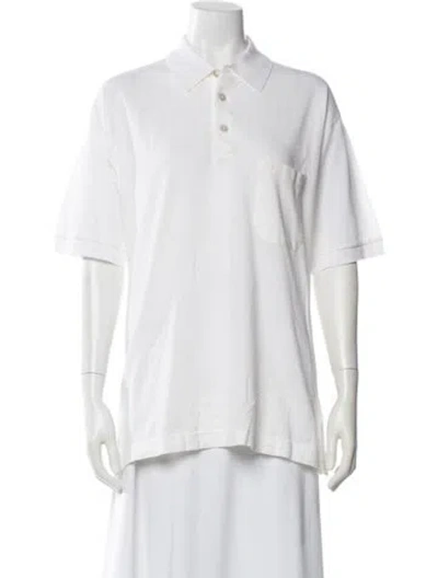 Pre-owned Hermes Short Sleeve Polo In Neutral