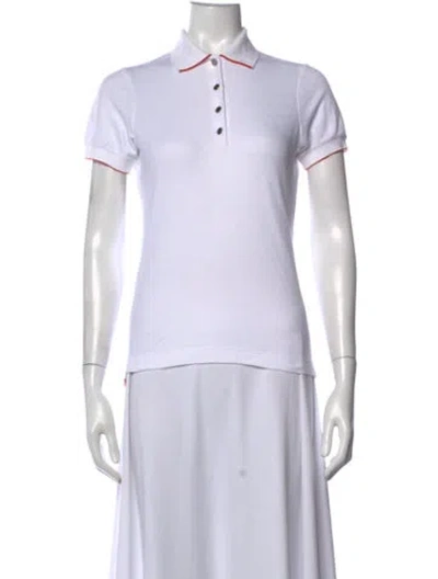Pre-owned Hermes Short Sleeve Polo In White