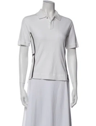 Pre-owned Hermes Short Sleeve Polo In White
