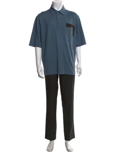 Pre-owned Hermes Short Sleeve Shirt In Blue