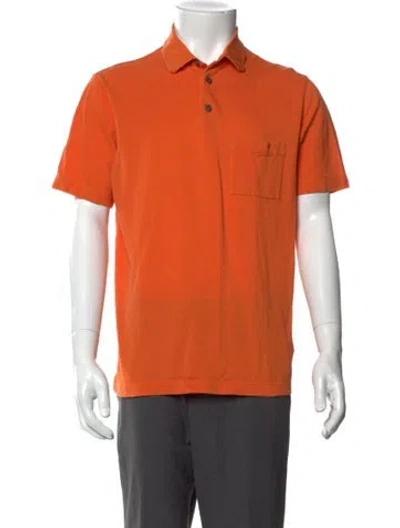 Pre-owned Hermes Short Sleeve Shirt In Orange