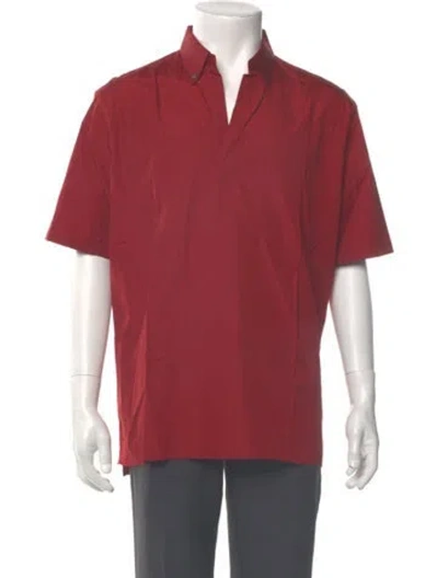 Pre-owned Hermes Short Sleeve Shirt In Red