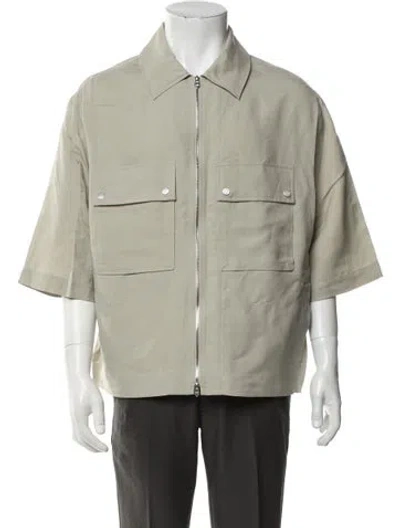 Pre-owned Hermes Short Sleeve Shirt W/ Tags In Yellow