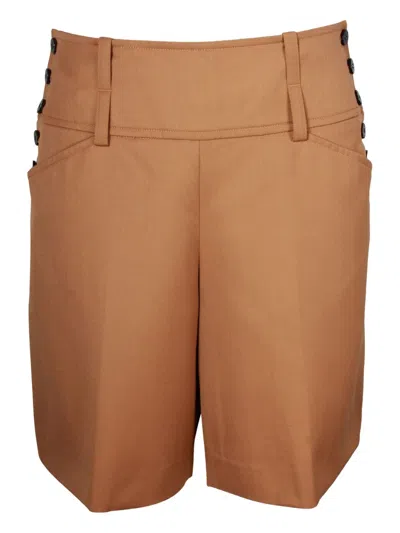 Pre-owned Hermes Side-button Wool Shorts In Brown