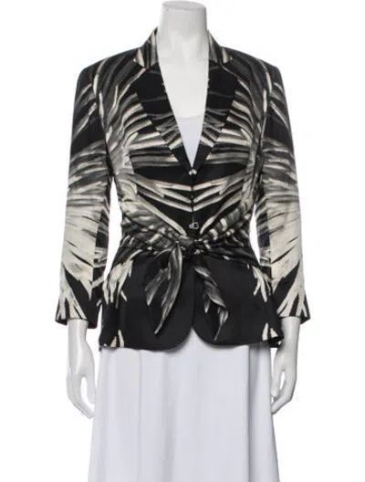 Pre-owned Hermes Silk Animal Print Blazer In Black