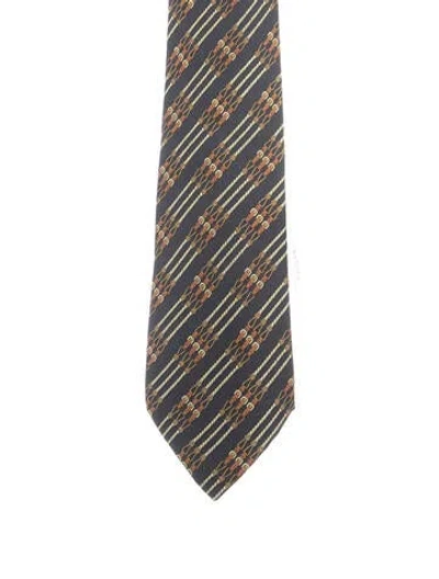 Pre-owned Hermes Hermès Silk Belt Neck Tie In Multi