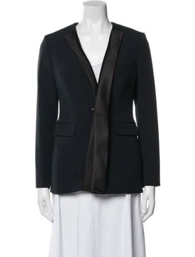Pre-owned Hermes Silk Blazer In Blue
