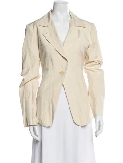 Pre-owned Hermes Silk Blazer In Neutral