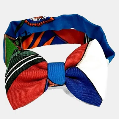 Pre-owned Hermes Silk Bow Tie In Multi