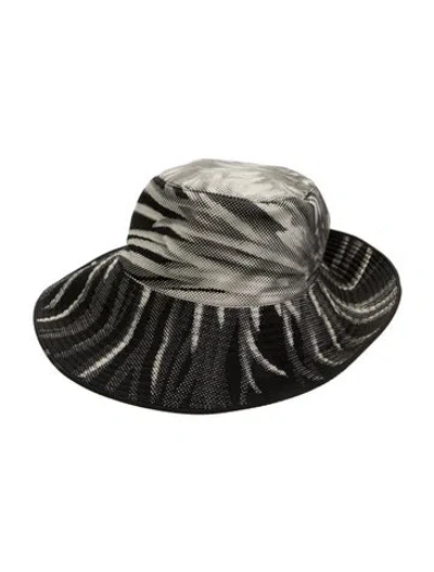 Pre-owned Hermes Hermès Silk Bucket Hat In Black