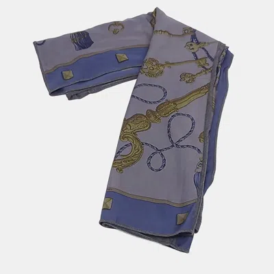 Pre-owned Hermes Silk Cashmere Muffler In Multi