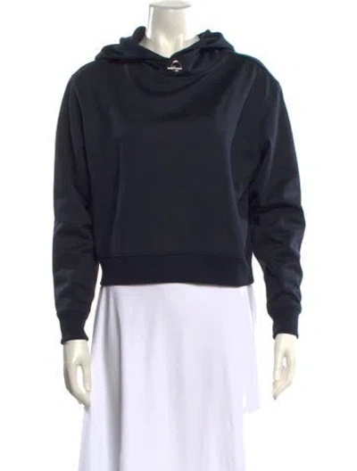 Pre-owned Hermes Silk Cowl Neck Sweatshirt In Black