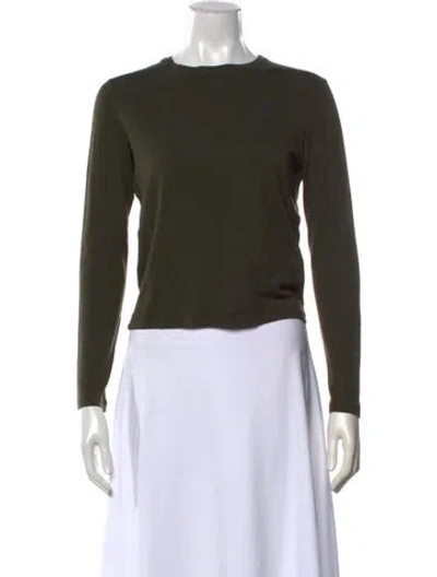 Pre-owned Hermes Silk Crew Neck T-shirt In Black