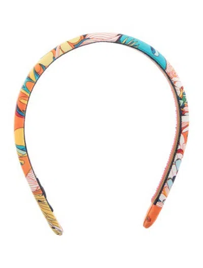 Pre-owned Hermes Silk Elsa Headband W/tags In Orange