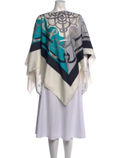 Pre-owned Hermes Silk Graphic Print Sweater In Multicolor