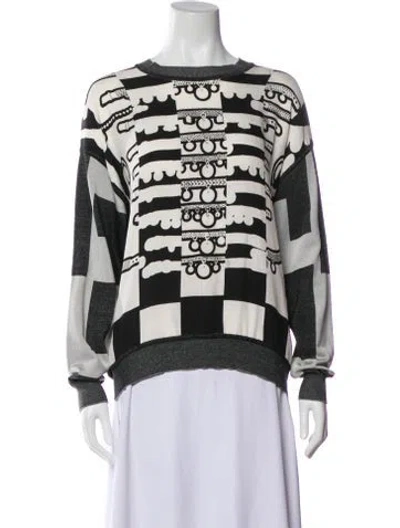 Pre-owned Hermes Silk Graphic Print Sweatshirt In Multi