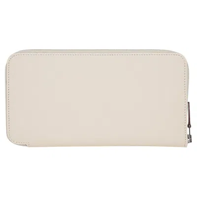 Pre-owned Hermes Silk' In Classique Long Wallet Nata And Lucky Daisy Print Epsom Leather In Sand