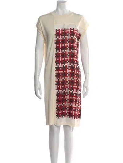 Pre-owned Hermes Silk Knee-length Dress In Multi