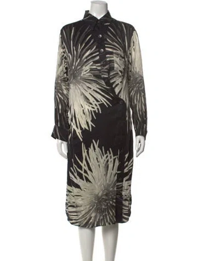 Pre-owned Hermes Silk Knee-length Dress In Multi