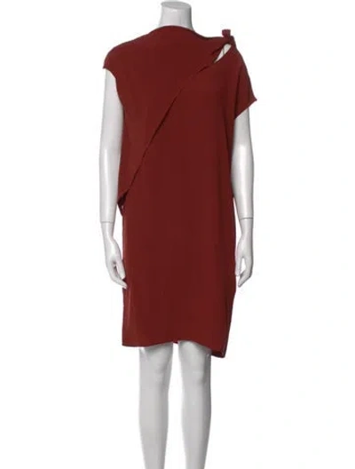 Pre-owned Hermes Silk Knee-length Dress In Orange