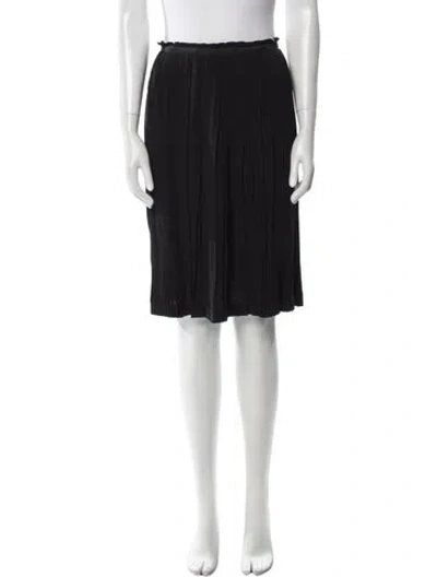 Pre-owned Hermes Silk Knee-length Skirt In Black