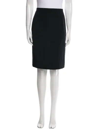 Pre-owned Hermes Silk Knee-length Skirt In Black