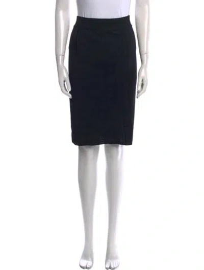 Pre-owned Hermes Silk Knee-length Skirt In Black