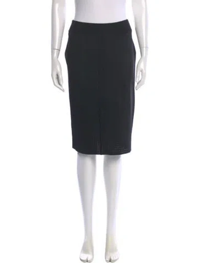 Pre-owned Hermes Silk Knee-length Skirt In Black