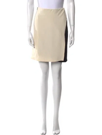 Pre-owned Hermes Silk Knee-length Skirt In Neutral