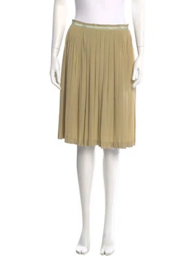 Pre-owned Hermes Silk Knee-length Skirt In Neutral