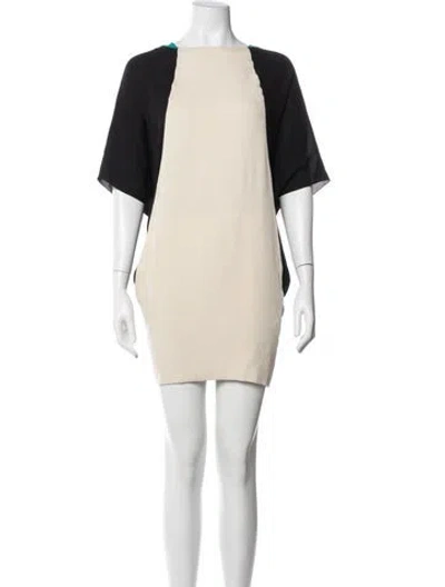 Pre-owned Hermes Silk Mini Dress In Black