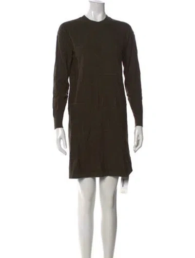 Pre-owned Hermes Silk Mini Dress In Green