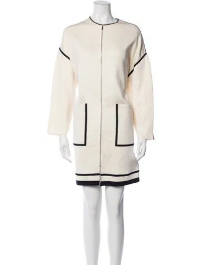 Pre-owned Hermes Silk Mini Dress In Neutrals
