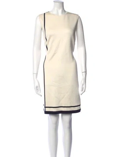 Pre-owned Hermes Silk Mini Dress In Neutrals