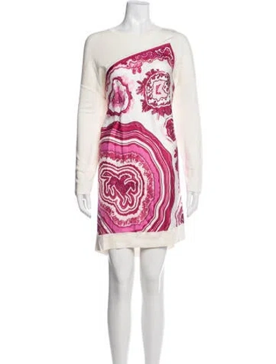 Pre-owned Hermes Silk Mini Dress In Pink