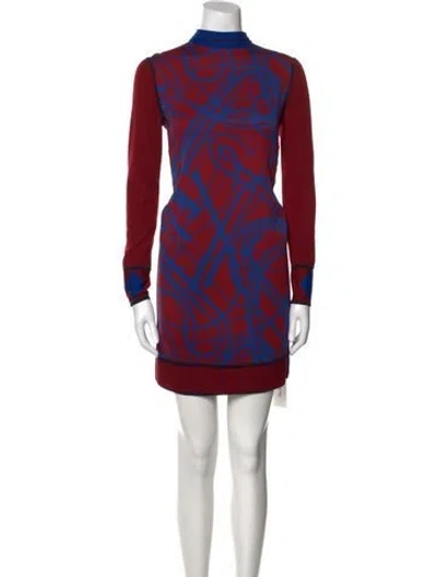 Pre-owned Hermes Silk Mini Dress In Red